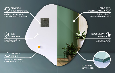 Splash shaped mirror subtle