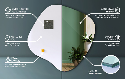 Splash shaped mirror subtle