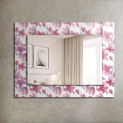 Decorative mirror Flowers watercolor pattern