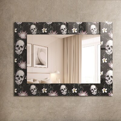 Decorative mirror Skulls and flowers