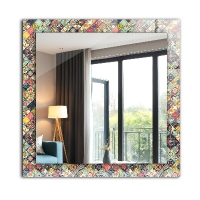 Printed mirror Colorful patchwork patterns