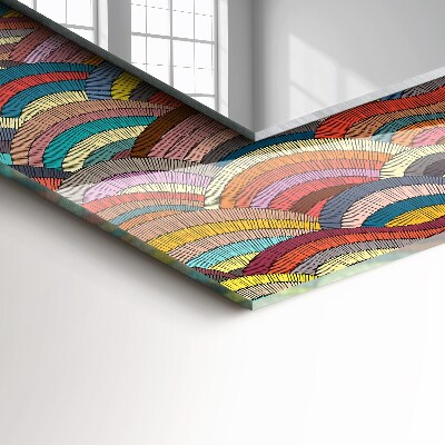Printed mirror Colorful Arches Waves