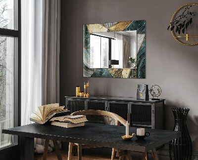 Mirror frame with print Abstract geometric patterns