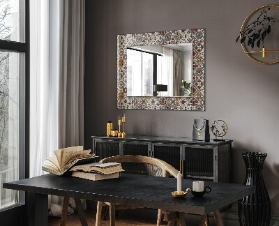Printed mirror Colorful tile patterns