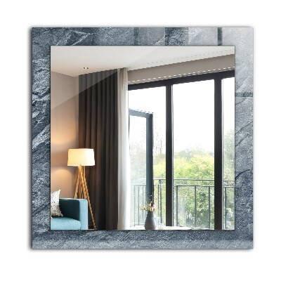 Mirror frame with print Rock textured stone