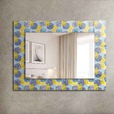 Wall mirror decor Colorful floral pattern