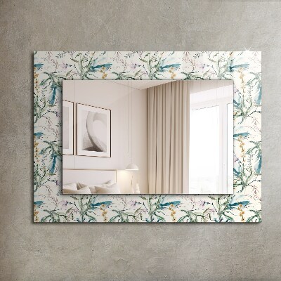 Decorative mirror Floral watercolor pattern