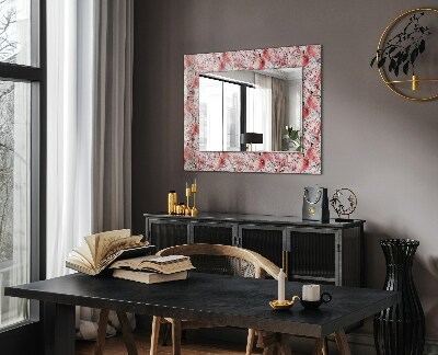 Wall mirror design Pink flamingos