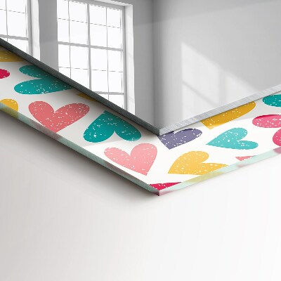 Decorative mirror Colorful hearts pattern