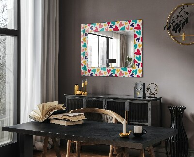 Decorative mirror Colorful hearts pattern