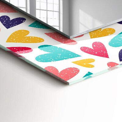 Decorative mirror Colorful hearts pattern