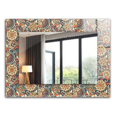 Decorative mirror Floral wallpaper pattern