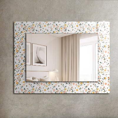 Wall mirror decor Floral fabric pattern