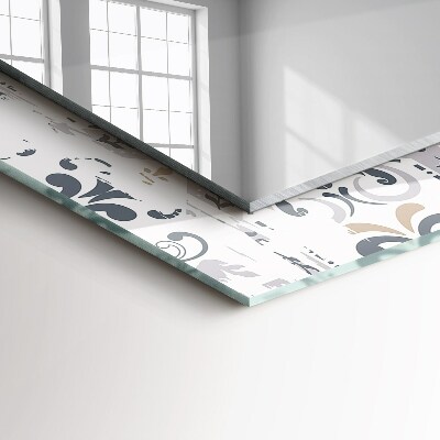 Wall mirror design Tile pattern ornaments