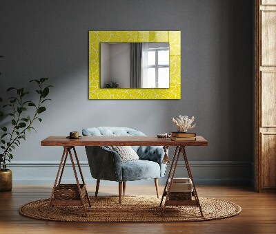 Wall mirror decor Lemon slices pattern