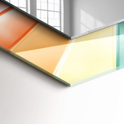 Wall mirror design Colorful light rays