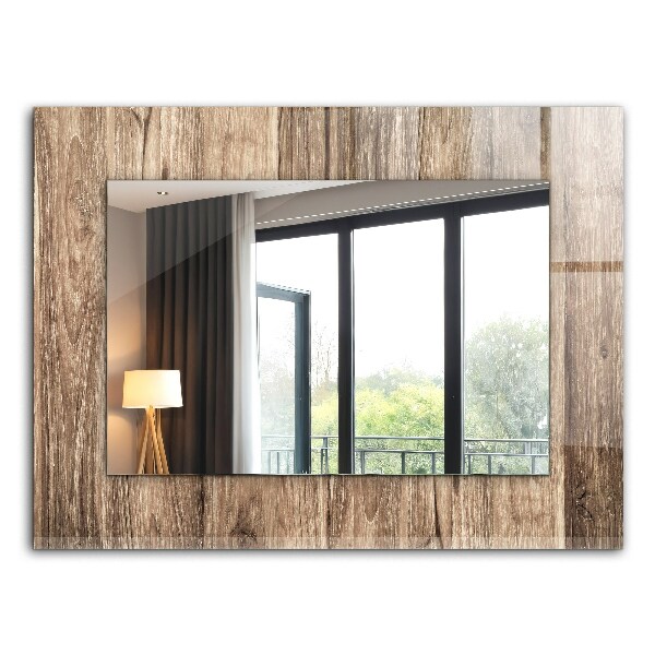 Decorative mirror Wooden plank floor