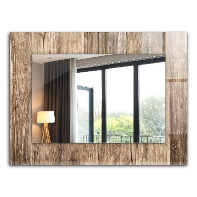 Decorative mirror Wooden plank floor