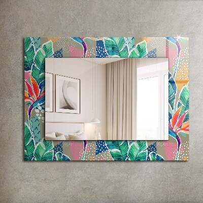 Decorative mirror Flowers and leaves