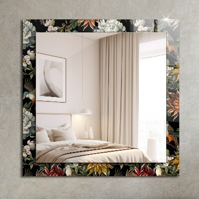 Wall mirror decor Flowers and birds
