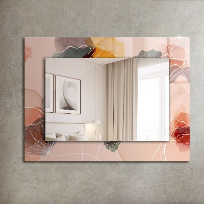 Printed mirror Abstract floral patterns