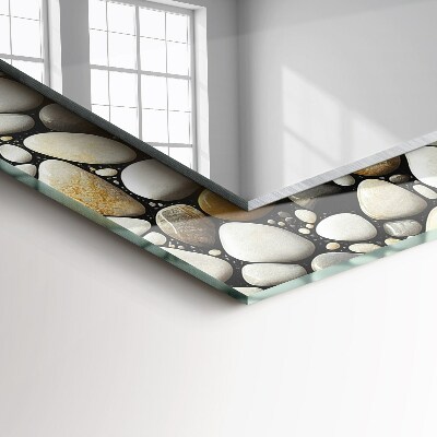 Wall mirror decor Stones pattern texture