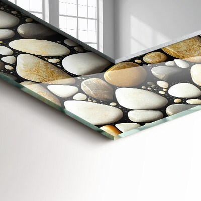 Wall mirror decor Stones pattern texture