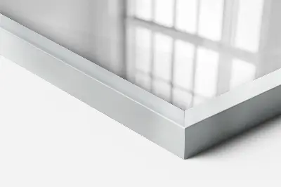 Wall mirror with silver frame elegant design