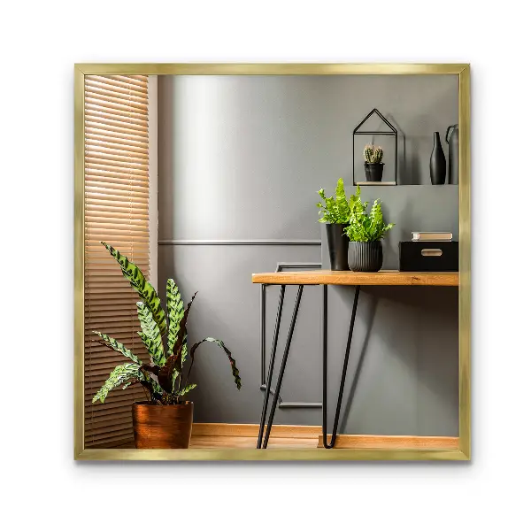 Gold frame mirror modern