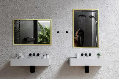 Gold frame mirror modern