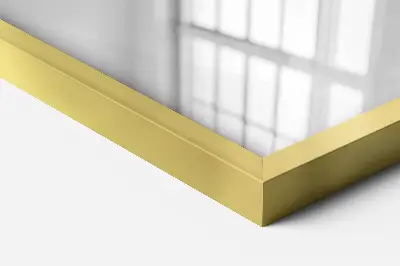 Gold frame mirror modern