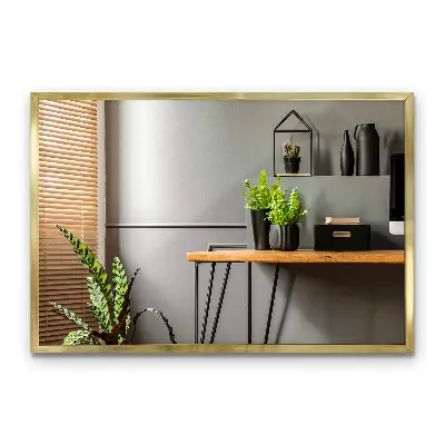 Gold frame mirror modern