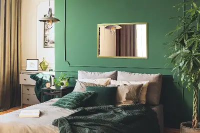 Gold frame mirror modern