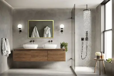 Gold frame mirror modern