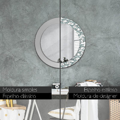 Round decorative wall mirror Clouds