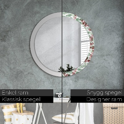 Round decorative wall mirror Eucaliptus