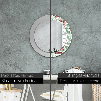 Round decorative wall mirror Eucaliptus