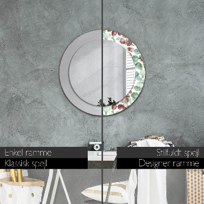 Round decorative wall mirror Eucaliptus