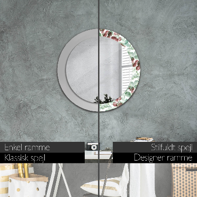 Round decorative wall mirror Eucaliptus