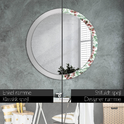 Round decorative wall mirror Eucaliptus