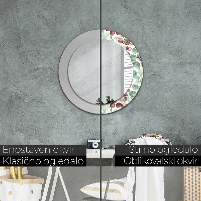 Round decorative wall mirror Eucaliptus