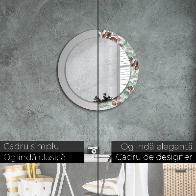 Round decorative wall mirror Eucaliptus