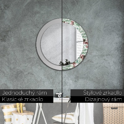 Round decorative wall mirror Eucaliptus