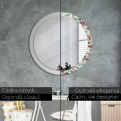 Round decorative wall mirror Eucaliptus