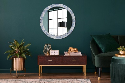 Round decorative wall mirror Branches leaves