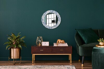 Round decorative wall mirror Branches leaves