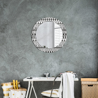 Round decorative wall mirror Boho minimalistic