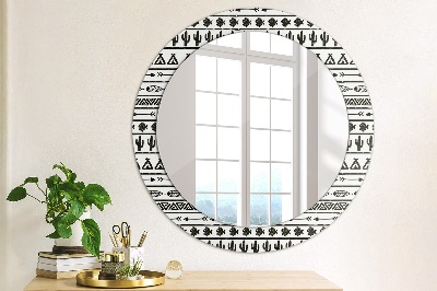 Round decorative wall mirror Boho minimalistic