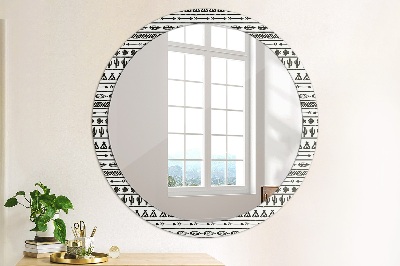 Round decorative wall mirror Boho minimalistic