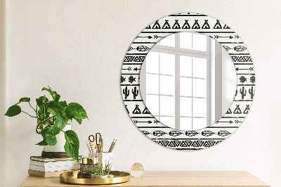 Round decorative wall mirror Boho minimalistic